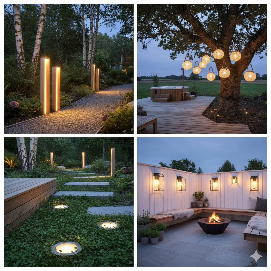 Scandinavian garden lighting fixtures