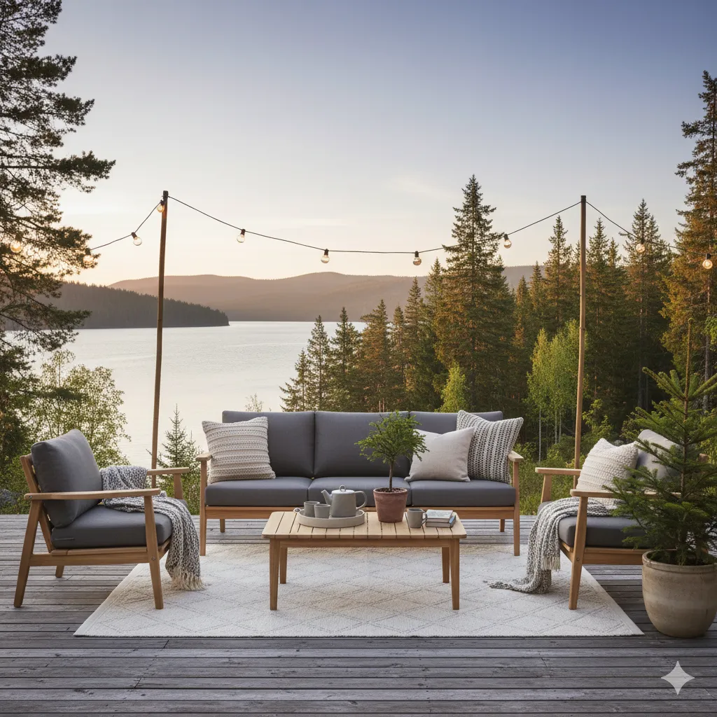 Scandinavian outdoor furniture set
